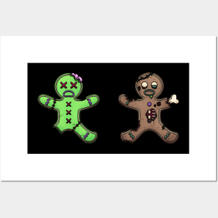 Zombie Gingerbread Men Posters and Art